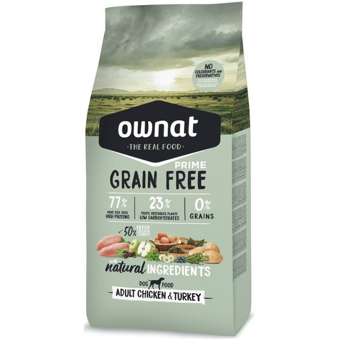 Hovedbilde Ownat Grainfree Prime Adult Kylling&Kalkun 3kg