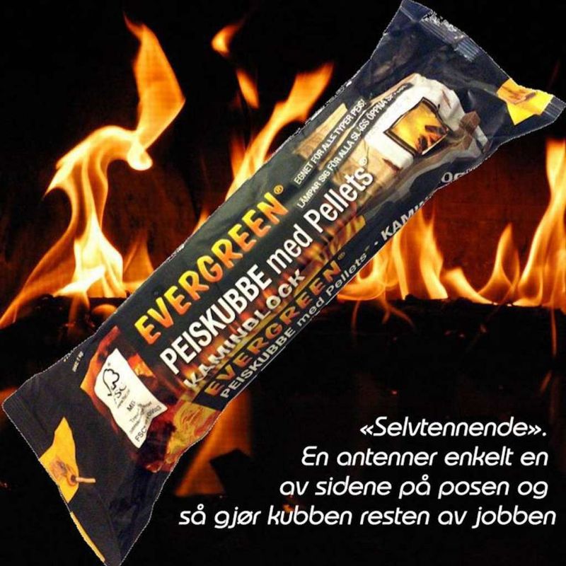 Lavrøykende & Selvtennende Peiskubber 9 pkn