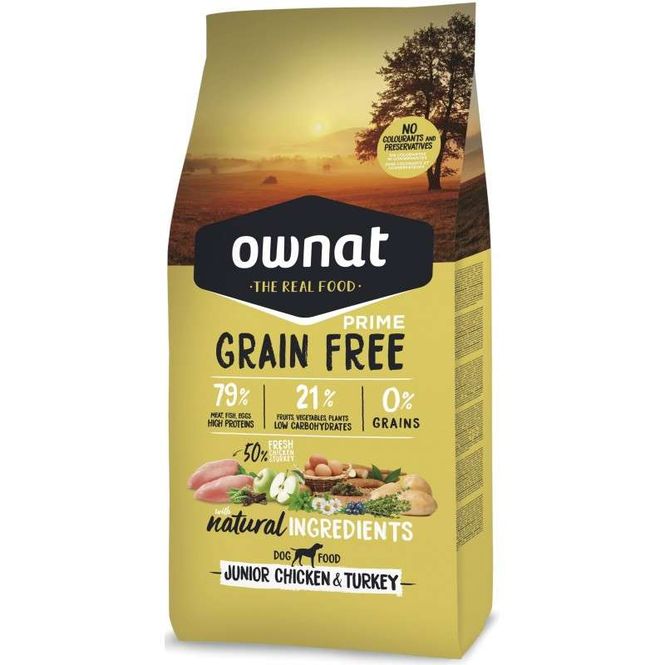 Hovedbilde Ownat Grain Free Prime Junior Kylling og Kalkun ...