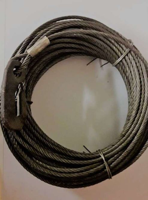 Hovedbilde Stålvaier/Skogsvaier 9mm 50Meter 5,3T m/Krok