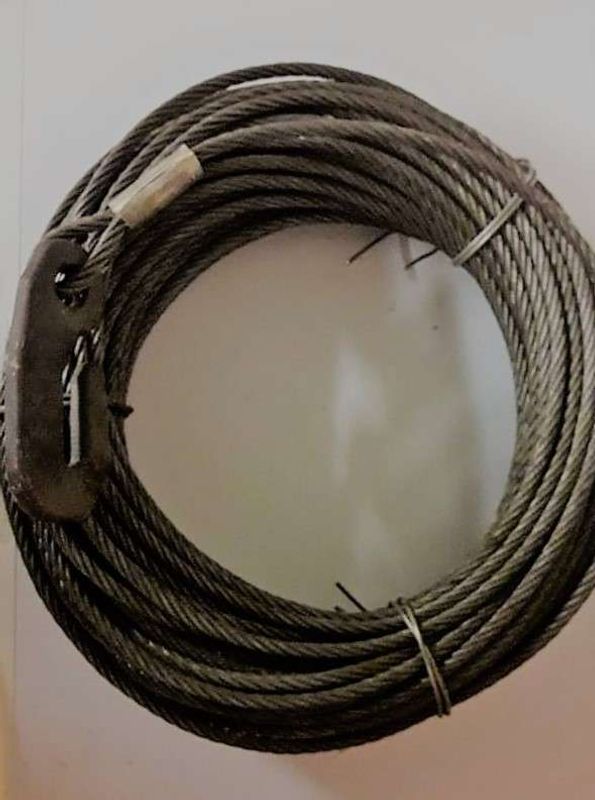 Stålvaier/Skogsvaier 9mm 50Meter 5,3T m/Krok