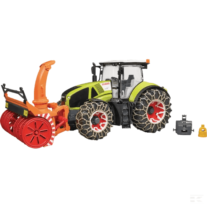 Hovedbilde Bruder Claas Axion 950 med snøfreser og ...