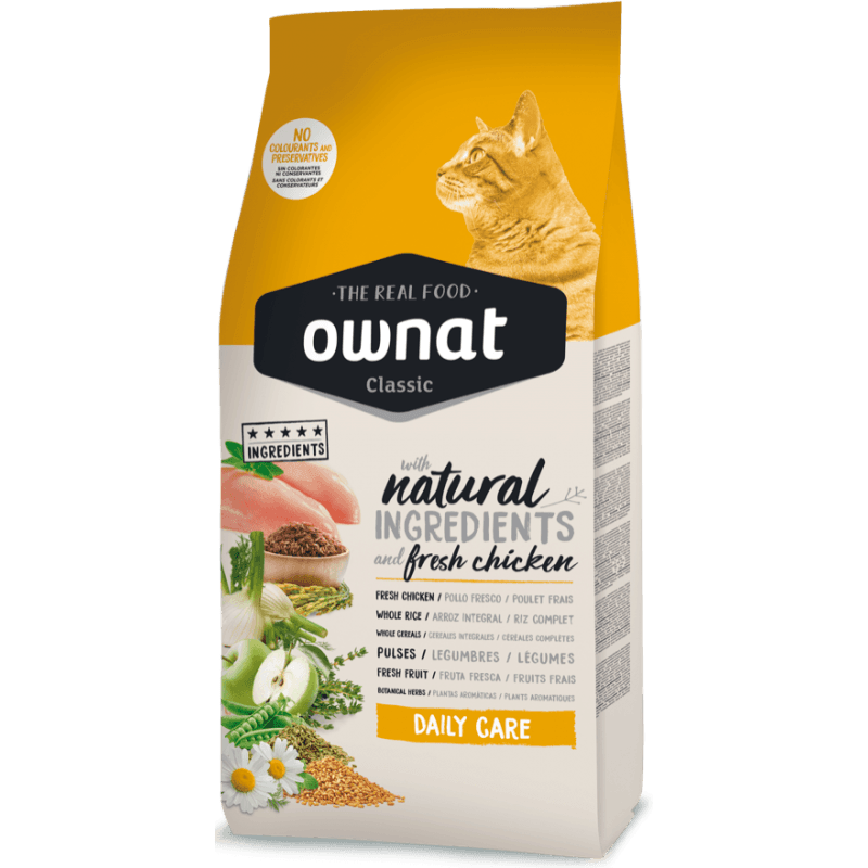 Ownat Classic Daily Care Kylling 4kg – Smakfullt og Komplett Kattefôr