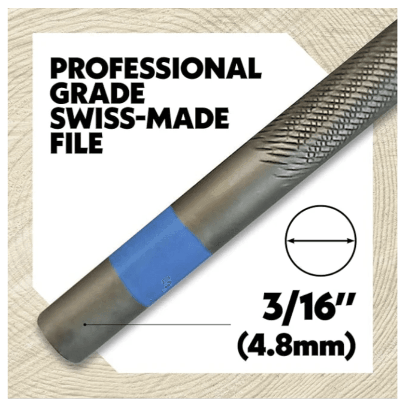 Rund fil 12 pk 4,8mm 3/16 OREGON Pris per pakke
