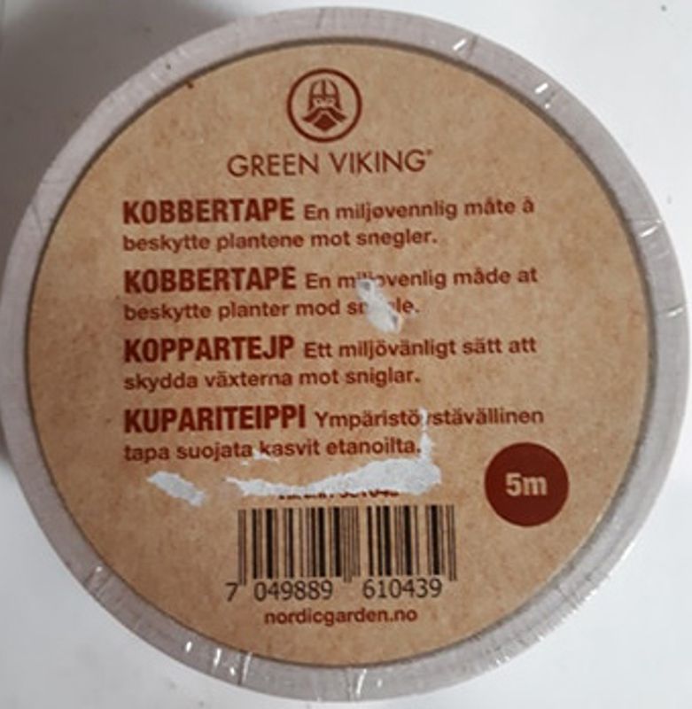 Kobbertape mot snegler 5m