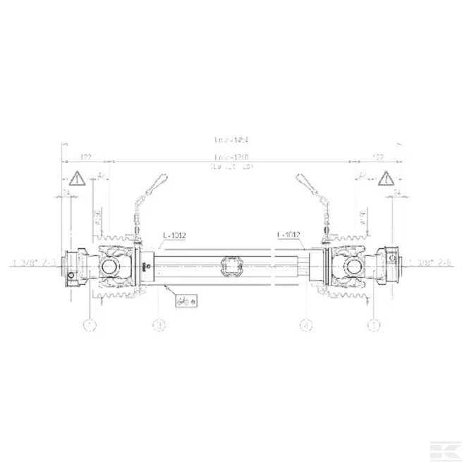 Hovedbilde Bondioli & Pavesi PTO-aksel S8 L: 1210mm