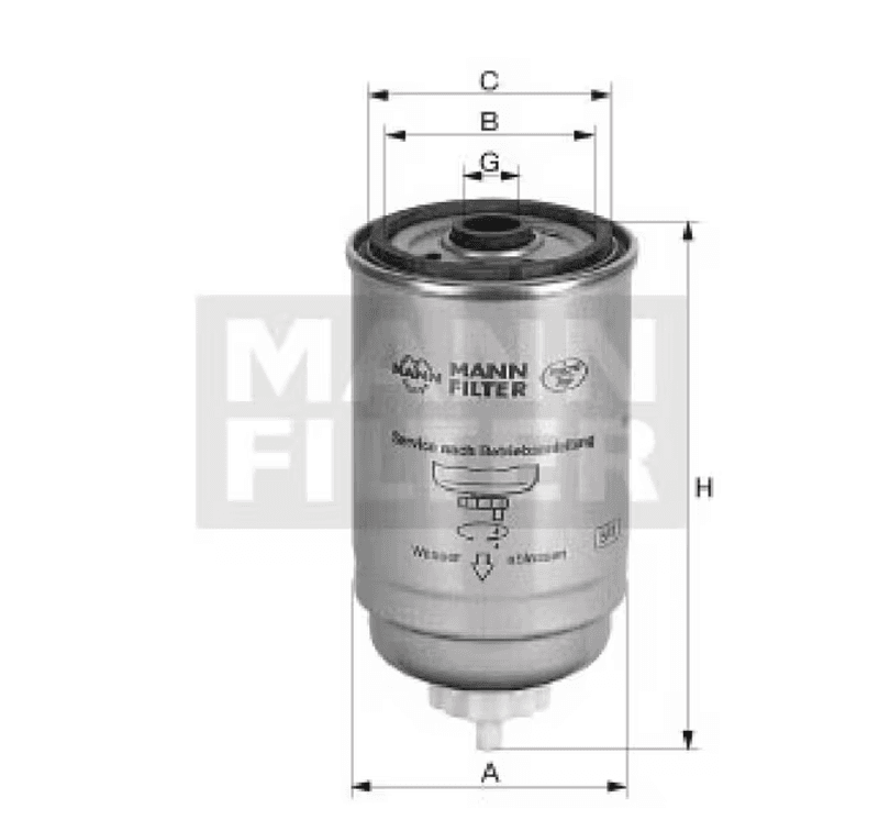 WDK725 Drivstoffilter for utskifting  MANN-FILTER