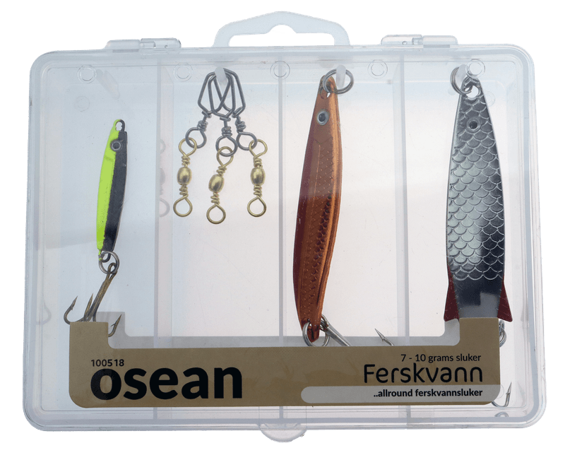 Osean Sluksett Ferskvann 3 pk – Sluker til ørret og abbor i innsjø og elv